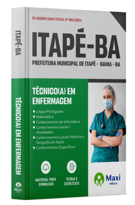 Apostila Prefeitura de Itapé-BA 2024 - Técnico(a) Em Enfermagem