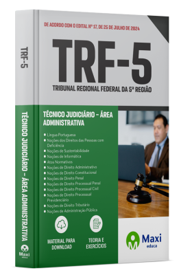 Apostila TRF 5 2024 - Técnico Judiciário – Área Administrativa