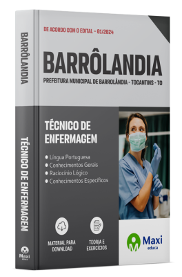 Apostila Prefeitura de Barrolândia-TO 2024 - Técnico de Enfermagem