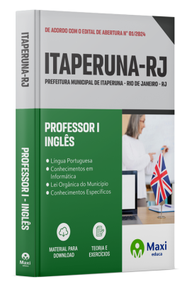 Apostila Prefeitura de Itaperuna-RJ 2024 - Professor I - Inglês