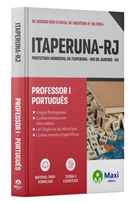 Apostila Prefeitura de Itaperuna-RJ 2024 - Professor I - Português