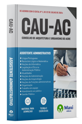 Apostila CAU-AC 2024 - Assistente Administrativo