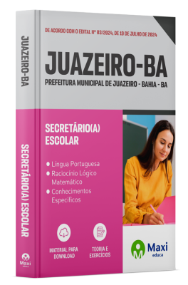 Apostila Prefeitura de Juazeiro-BA 2024 - Secretário(A) Escolar