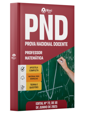 Apostila CNU Professores - Prova Nacional Docente (PND) - 2025 - Professor - Matemática