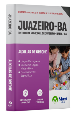 Apostila Prefeitura de Juazeiro-BA 2024 - Auxiliar De Creche