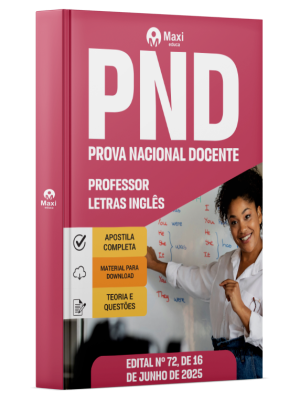 Apostila CNU Professores - Prova Nacional Docente (PND) - 2025 - Professor - Letras Inglês