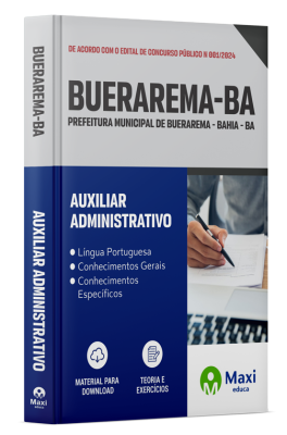 Apostila Prefeitura de Buerarema-BA 2024 - Auxiliar Administrativo