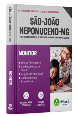 Apostila Prefeitura de São João Nepomuceno-MG 2024 - Monitor