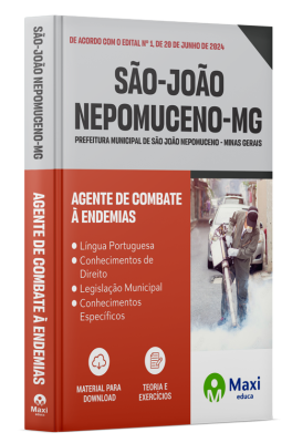 Apostila Prefeitura de São João Nepomuceno-MG 2024 - Agente de Combate a Endemias