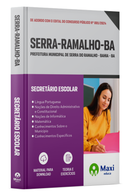 Apostila Prefeitura de Serra do Ramalho-BA 2024 - Secretário Escolar