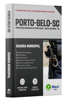 Apostila Prefeitura de Porto Belo-SC 2024 - Guarda Municipal