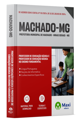 Apostila Prefeitura de Machado-MG 2024 - Professor de Educação Básica e Professor de Educação Básica no Ensino Fundamental