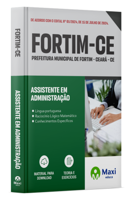 Apostila Prefeitura de Fortim -CE 2024 - Agente Administrativo
