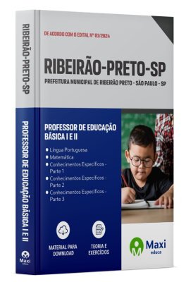 Apostila Prefeitura de Ribeirão Preto-SP 2024 - Professor de Educação Básica I e II