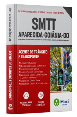 Apostila SMTT Aparecida de Goiânia-GO 2024 - Agente de Trânsito e Transporte