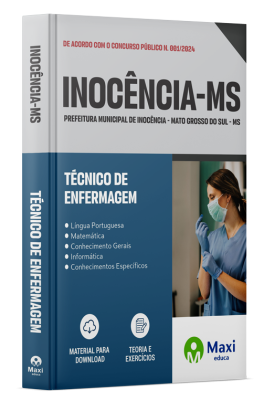 Apostila Prefeitura de Inocência-MS 2024 - Técnico de Enfermagem