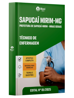 Apostila Prefeitura de Sapucaí-Mirim - MG - 2026 - Técnico de Enfermagem