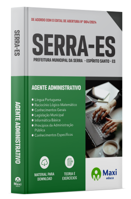 Apostila Prefeitura da Serra-ES 2024 - Agente Administrativo