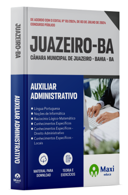Apostila Câmara de Juazeiro-BA 2024 - Auxiliar Administrativo