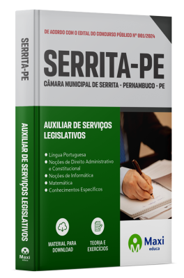 Apostila Câmara de Serrita - PE - 2024 - Auxiliar de Serviços Legislativos