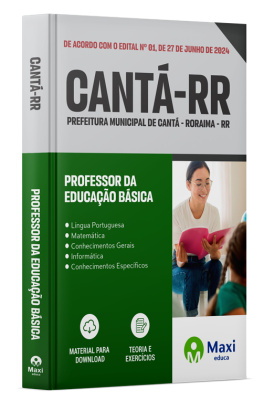 Apostila Prefeitura de Cantá - RR - 2024 - Professor da Educação Básica