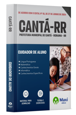 Apostila Prefeitura de Cantá - RR - 2024 - Cuidador de Aluno