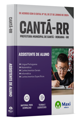 Apostila Prefeitura de Cantá - RR - 2024 - Assistente de Aluno