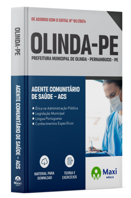 Apostila Prefeitura de Olinda - PE - 2024 - Agente Comunitário de Saúde – ACS
