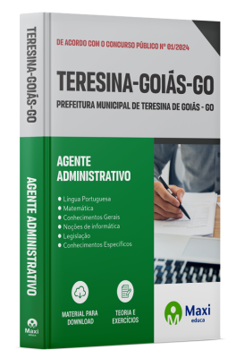 Apostila Prefeitura de Teresina de Goiás - GO - 2024 - Agente Administrativo