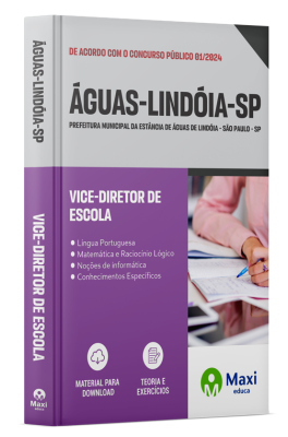 Apostila Prefeitura da Estância de Águas De Lindóia - SP - 2024 - Vice-Diretor de Escola