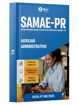 Apostila SAMAE - Serviço Autônomo de Água e Esgoto de Boa Ventura de São Roque - PR - 2026 - Auxiliar Administrativo