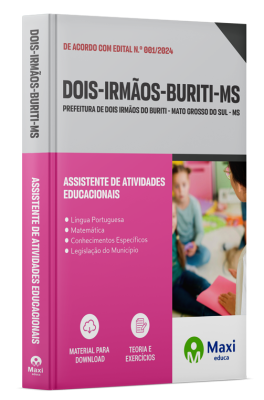 Apostila Prefeitura de Dois Irmãos do Buriti - MS - 2024 - Assistente de Atividades Educacionais