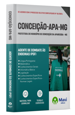 Apostila Prefeitura de Conceição da Aparecida - MG - 2024 - Agente de Combate às Endemias (PSF)