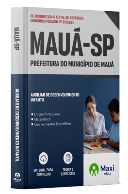 Apostila Prefeitura de Mauá - SP - 2024 - Auxiliar de Desenvolvimento Infantil
