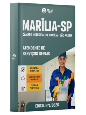Apostila Câmara Municipal de Marília - SP -2025 - Atendente de Serviços Gerais