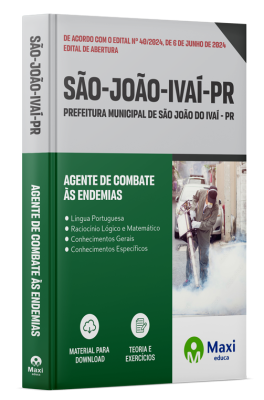 Apostila Prefeitura De São João Do Ivaí - PR - 2024 - Agente de Combate às Endemias