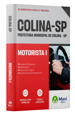 Apostila Prefeitura de Colina - SP - 2024 - Motorista I