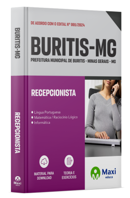 Apostila Prefeitura de Buritis - MG - 2024 - Recepcionista