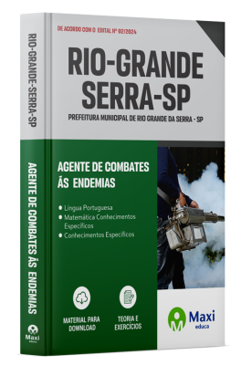 Apostila Prefeitura de Rio Grande da Serra - SP - 2024 - Agente de Combates ás  Endemias