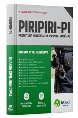 Apostila Prefeitura de Piripiri - PI - 2024 - Guarda Civil Municipal