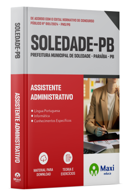 Apostila Prefeitura de Soledade - PB - 2024 - Assistente Administrativo