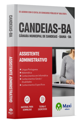 Apostila Câmara de Candeias - BA - 2024 - Assistente Administrativo