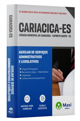 Apostila Câmara de Cariacica - ES - 2024 - Auxiliar de Serviços Administrativos e Legislativos