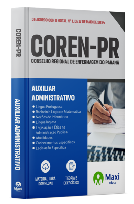 Apostila COREN-PR - 2024 - Auxiliar Administrativo