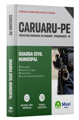 Apostila Prefeitura de Caruaru - PE - 2024 - Guarda Civil Municipal