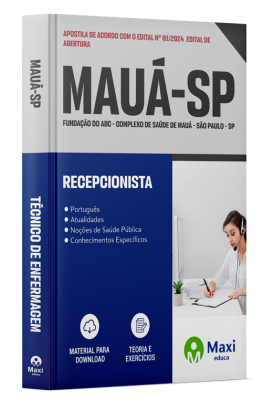 Apostila Fundação do ABC  -Complexo de Saúde de Mauá - SP - 2024 - Recepcionista