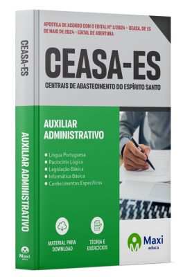 Apostila Ceasa ES - 2024 - Auxiliar Administrativo