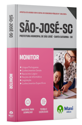 Apostila Prefeitura de São José - SC - 2024 - Monitor