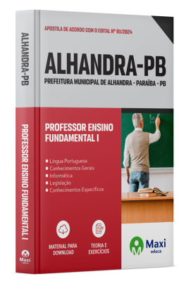 Apostila Prefeitura de Alhandra - PB - 2024 - Professor Ensino Fundamental I