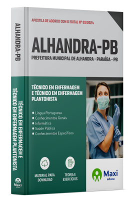 Apostila Prefeitura de Alhandra - PB - 2024 - Técnico em Enfermagem e Técnico em Enfermagem